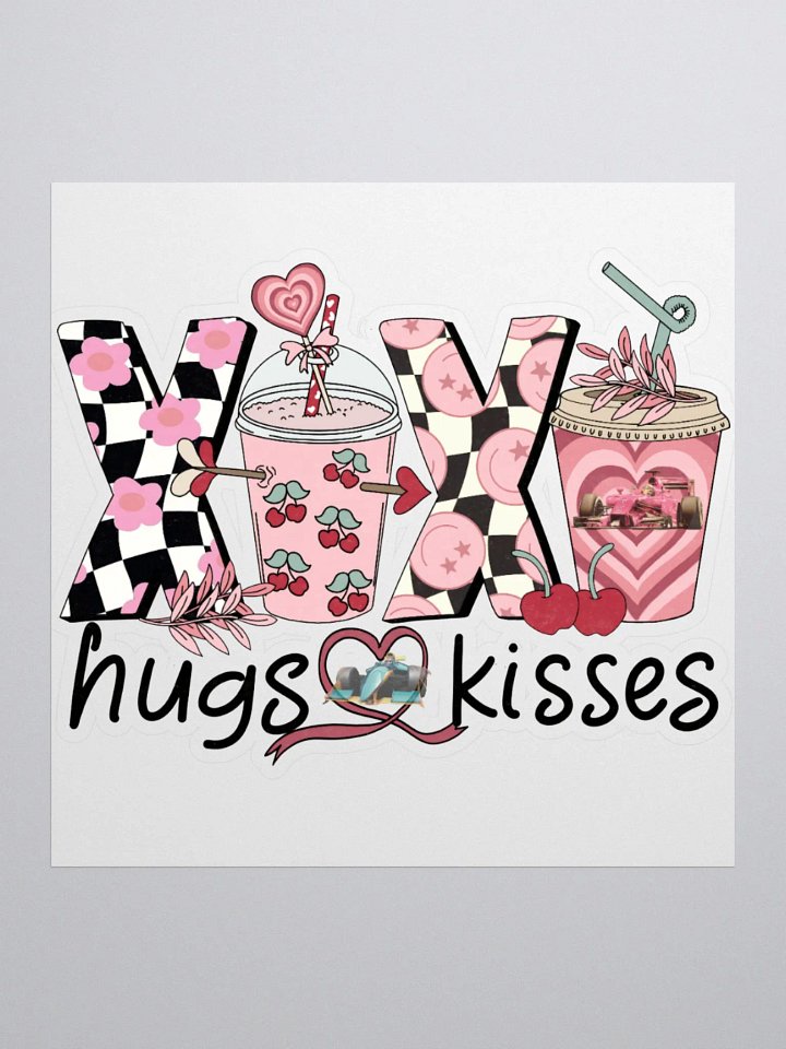 Hugs & Kisses Kiss Cut Stickers product image (1)