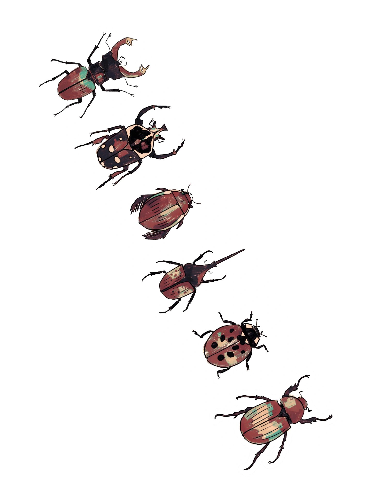 the beetles | sticker sheet product image (2)