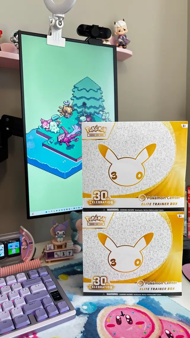 Grateful I caught the drop online and can enjoy this set with everyone!!! I will be opening one of my ETBs on stream (Friday 9/18 at 7pm est; Twitch is Codenamesam_) so come hang and find out what I hit 🥰💖🥹. Congrats to everyone who got anything for the 30th anni! I plan to master set this set. It is truly gorgeous 👏🏾✨ What did you score on drop day yesterday? Comment belowwwww ⬇️🎊🤩 #30thanniversary #pokemonetb #gamingsetup #30thanniversarycelebration #pokemoncards 