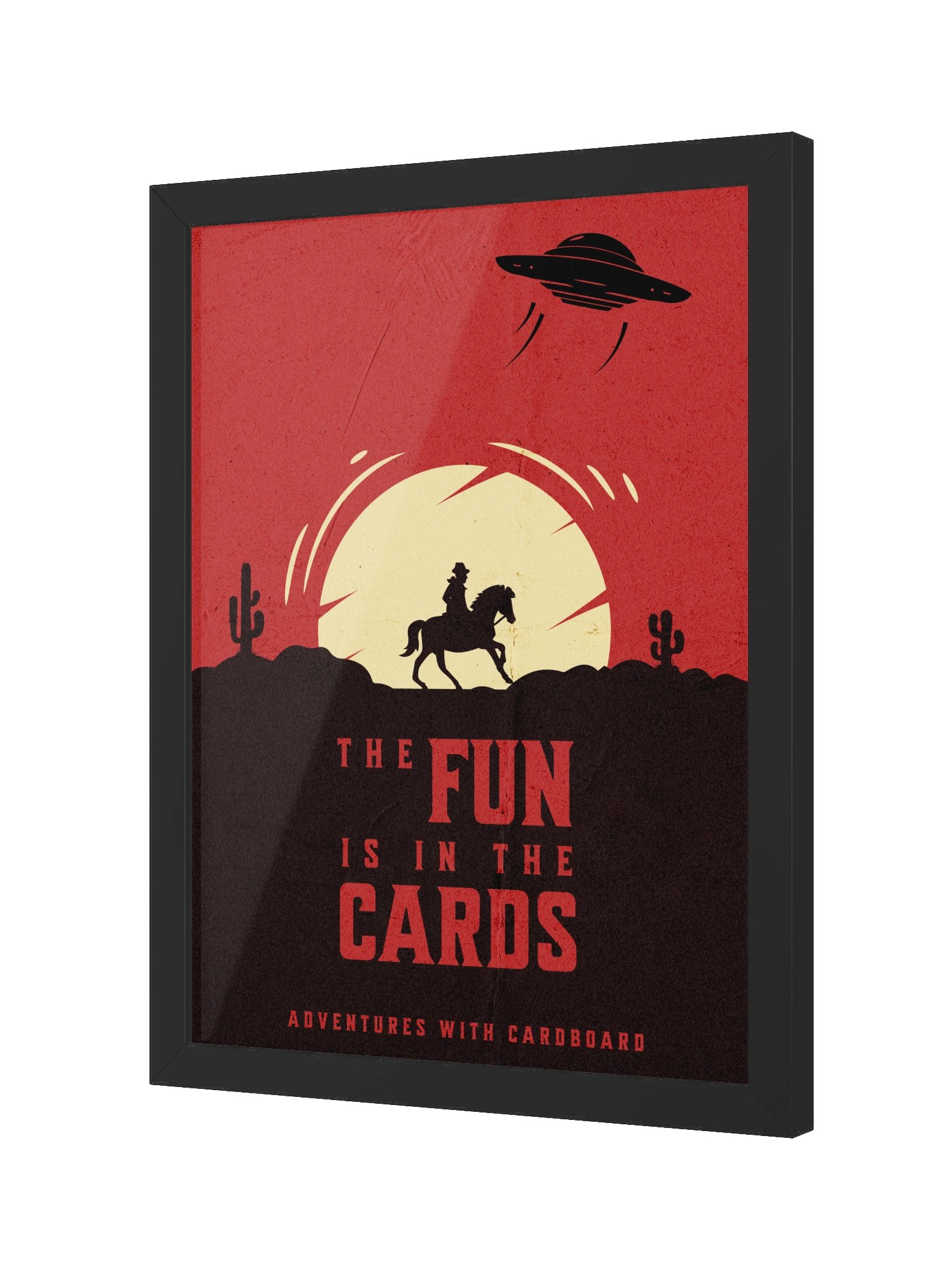 Cowboy UFO Movie Poster Board Game Room Poster - FRAMED product image (8)