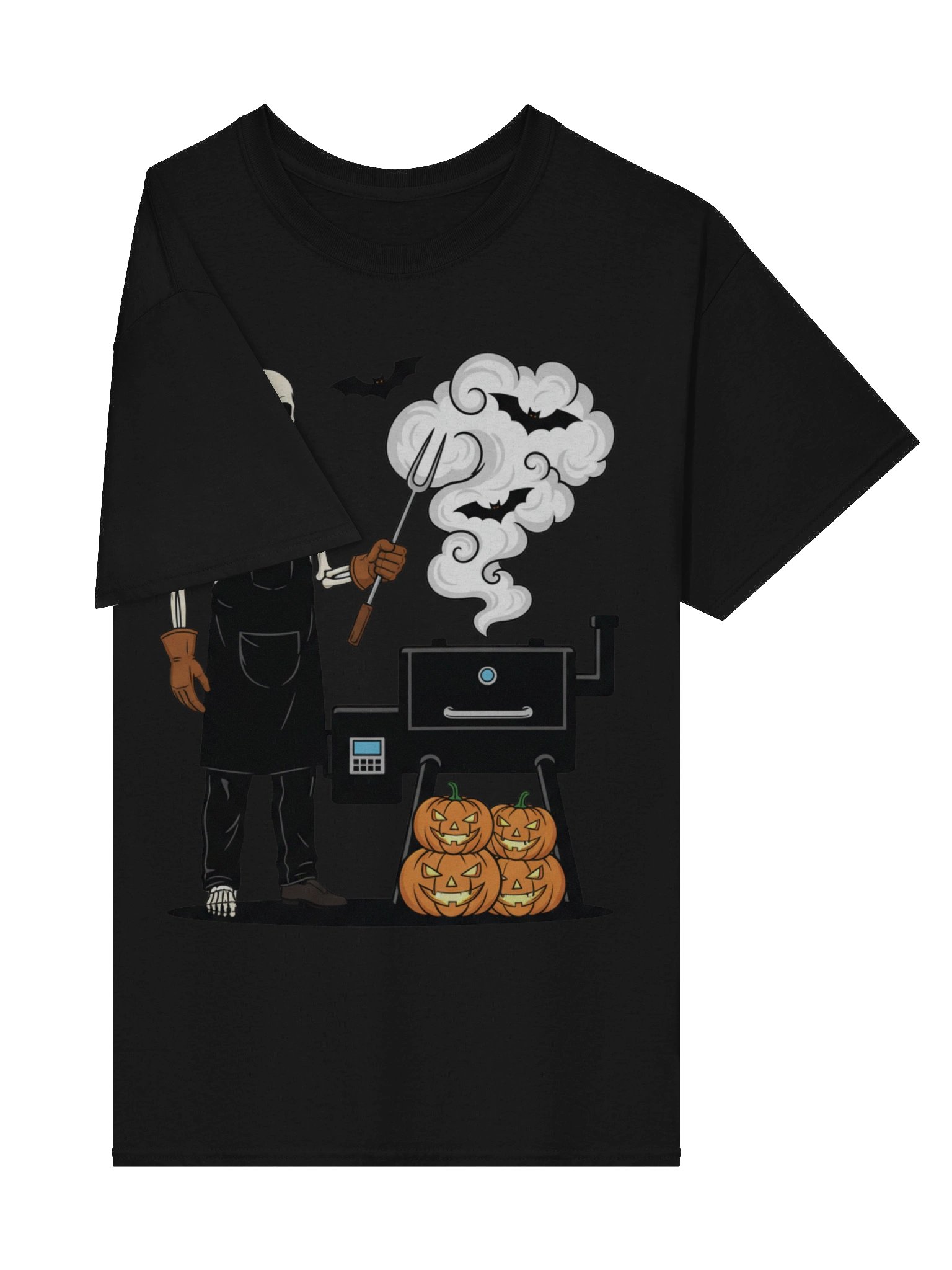 Kettle Bones — Minimalist Skeleton Grillmaster Tee product image (19)