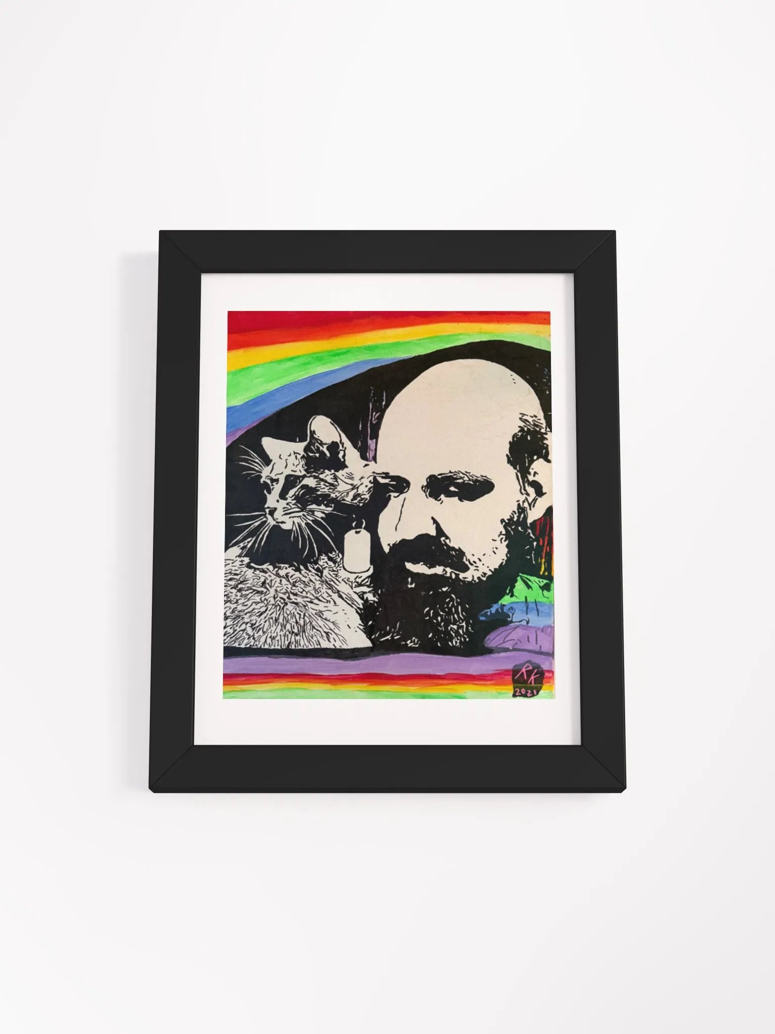 Framed Print of "My Cat and I" product image (1)