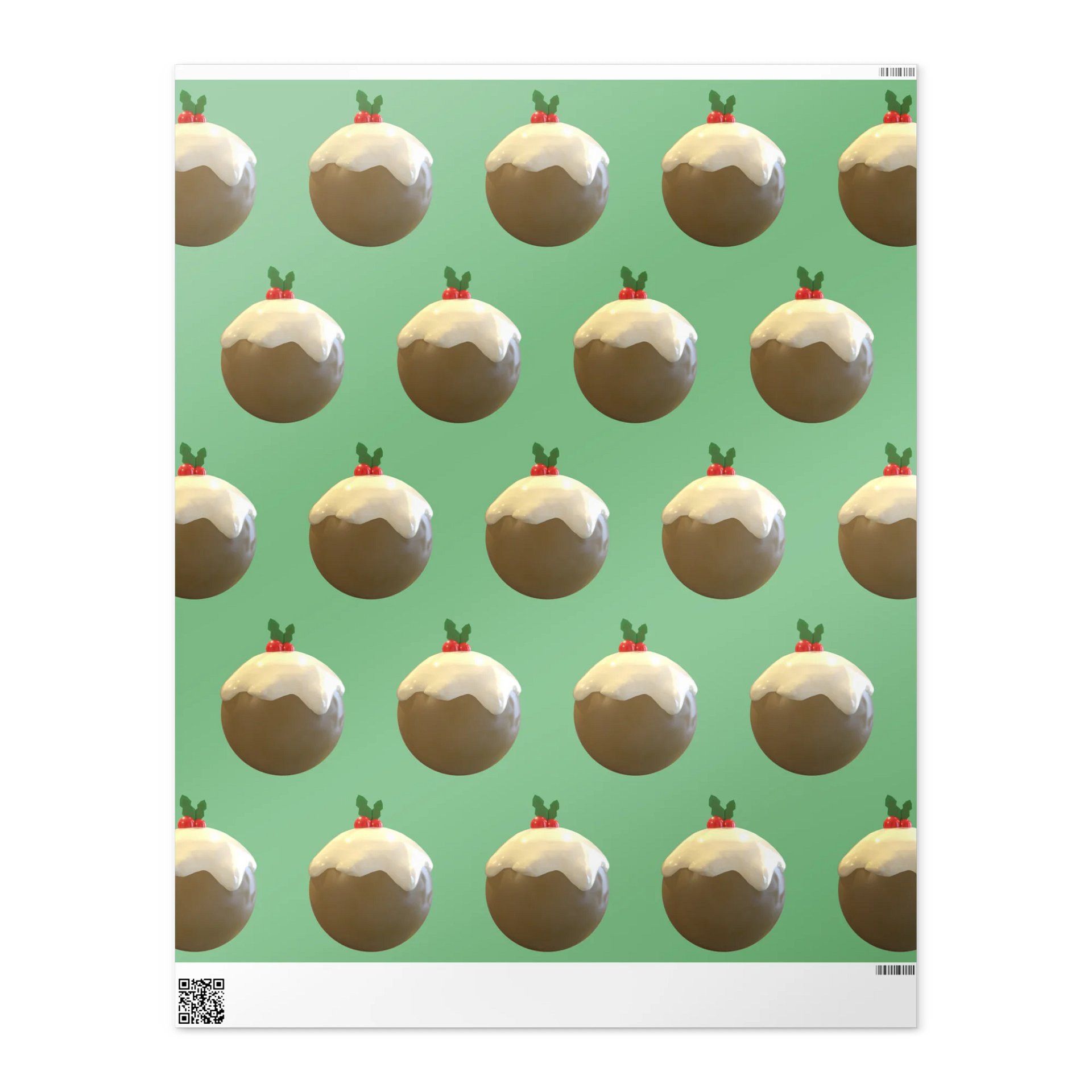 Christmas Pudding Wrapping Paper product image (1)