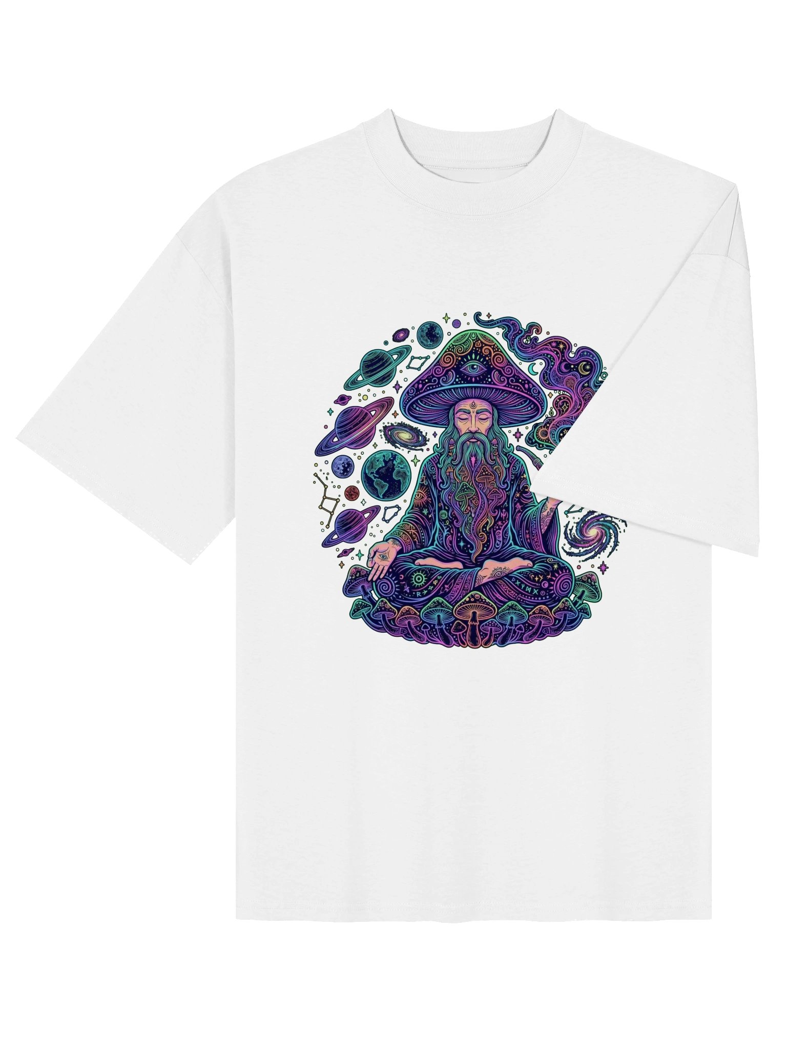Meditating Mushroom Wizard T-Shirt product image (4)