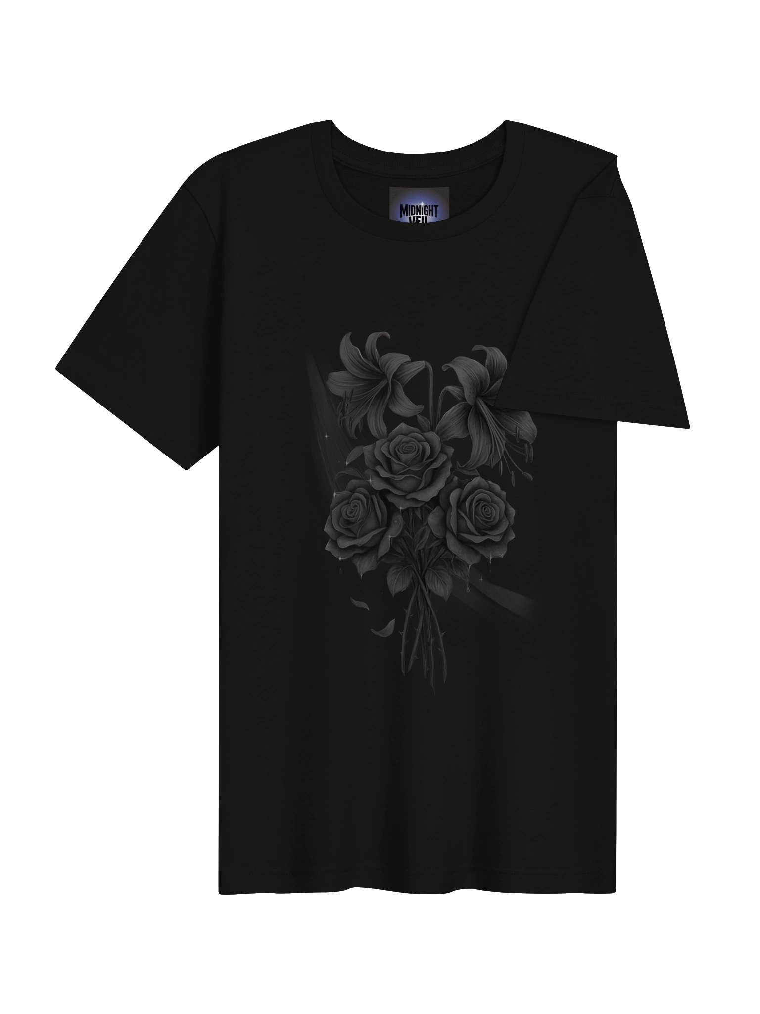 Midnight Veil Dark Bouquet T-Shirt product image (38)