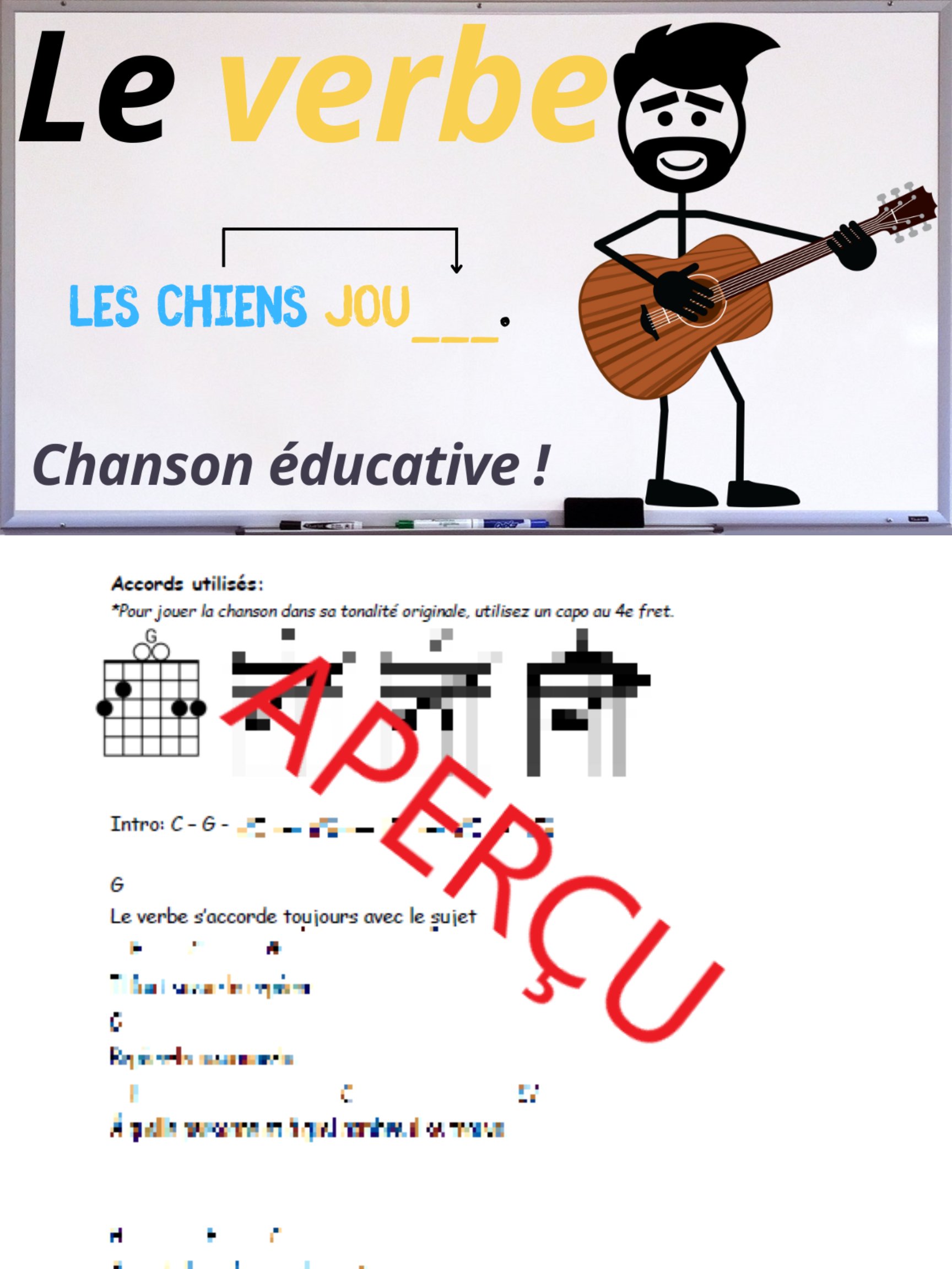 Le verbe - Accords de guitare product image (1)