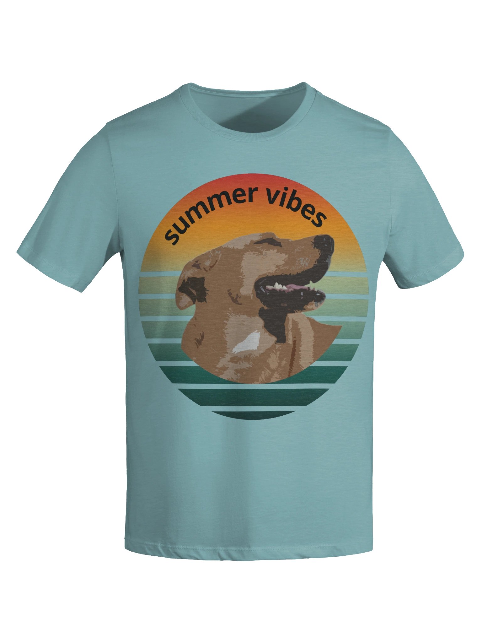 Summer Vibes Retro Dog Sunset Tee product image (52)