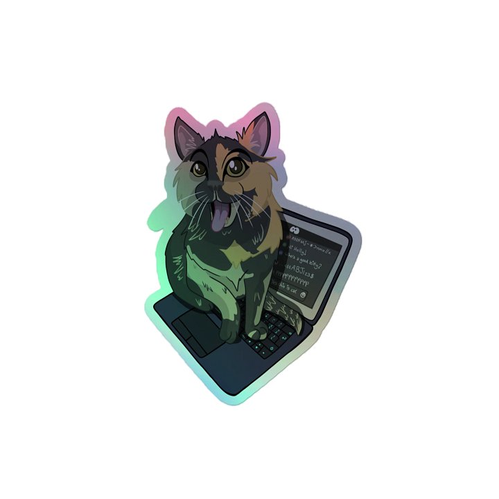 Holly holographic sticker product image (2)