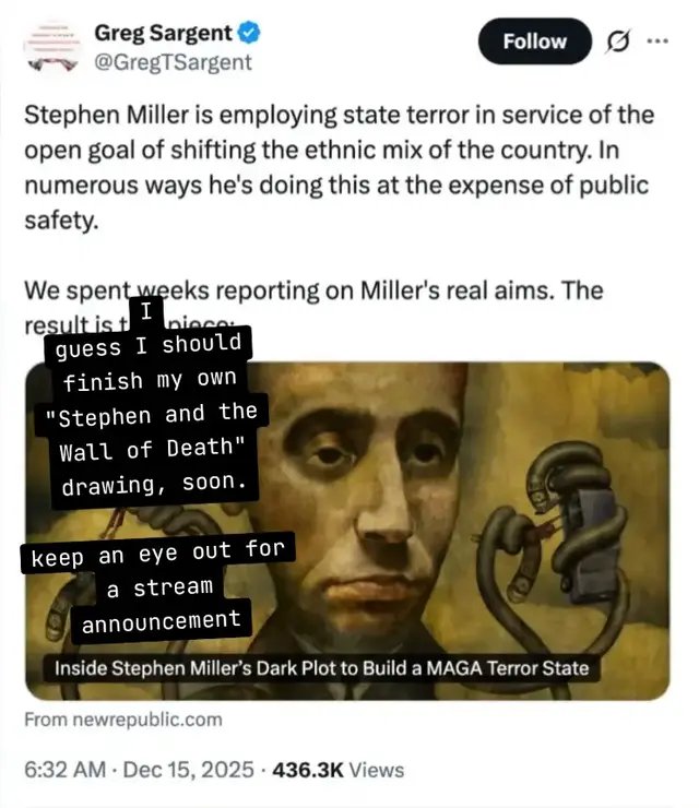 I don't know about you, but I think the artist who did that piece captured Stephen's likeness better than I did, and I copied a photo. Never forget the importance of parody. Art isn't just a commodity for the entertainment and speculation of the stuffy rich white people, it's an incredibly versatile method of communication that should be used for exactly this purpose. What do you think? #art #satire #protestart #eugenics #parody