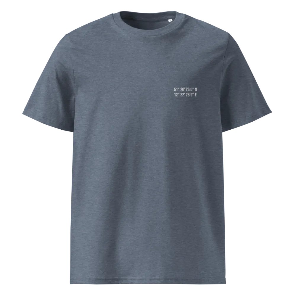 Leipzig Koordinaten T-Shirt (gestickt) [Schriftzug & nT-Logo] product image (9)