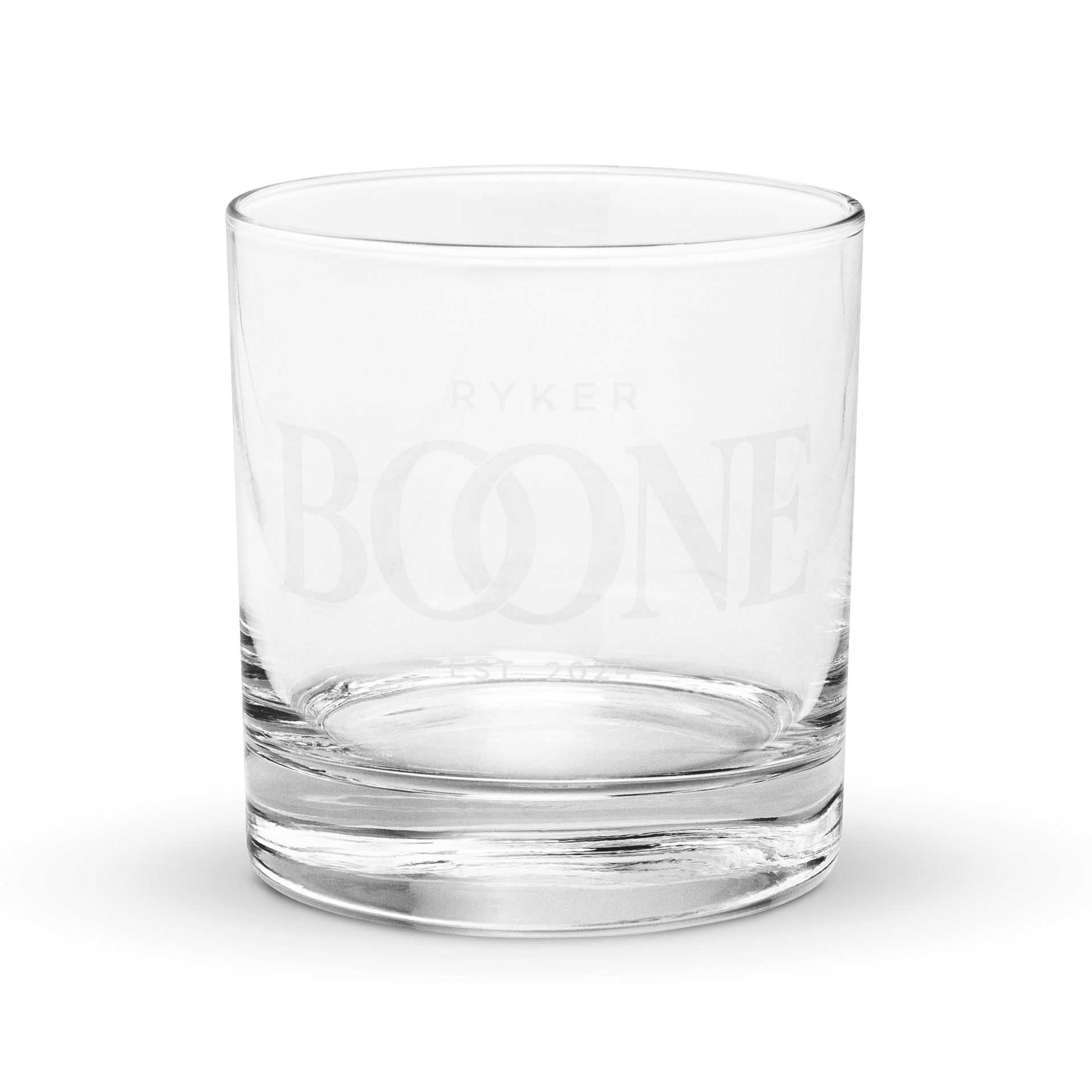 Ryker Boone "Whiskey Weather" Rocks Glass (White Logo) product image (1)