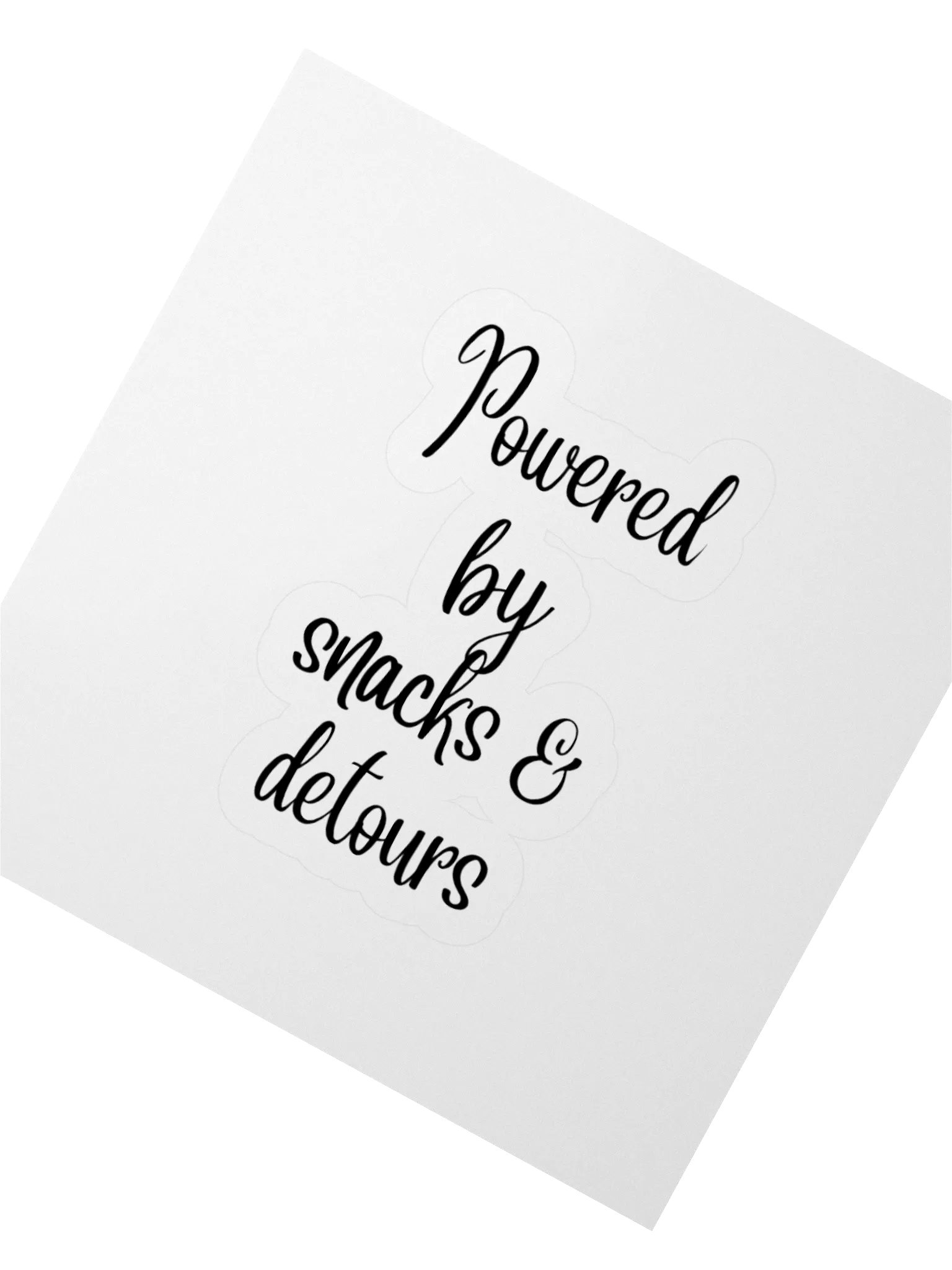 “Powered by Snacks and Detours” Sticker product image (5)