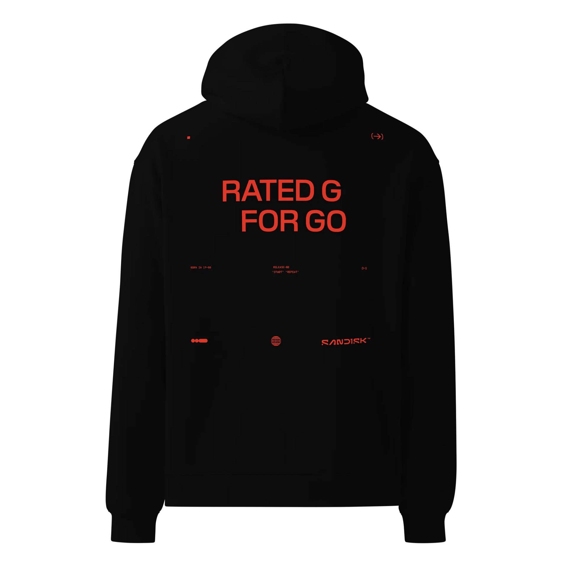 FAST FWD OVERSIZED BLACK HOODIE product image (2)