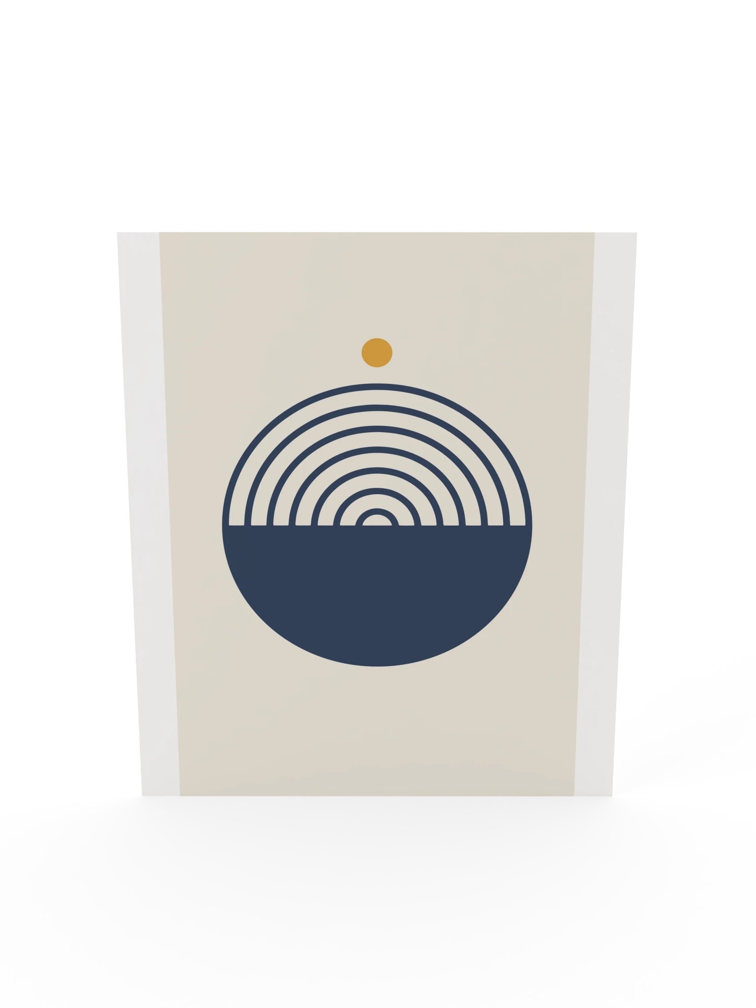 Navy and Mustard Rainbow Print | Abstract Bathroom Wall Art product image (7)