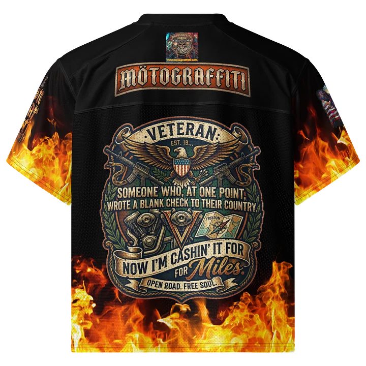 MötoGraffitti Veterans Football Jersey product image (2)