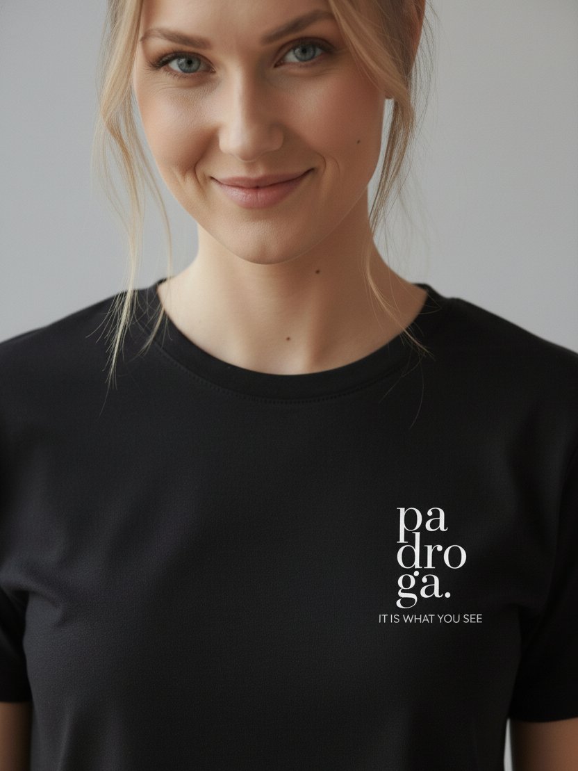 padroga. essentials black tshirt Francisco Llamas design product image (3)