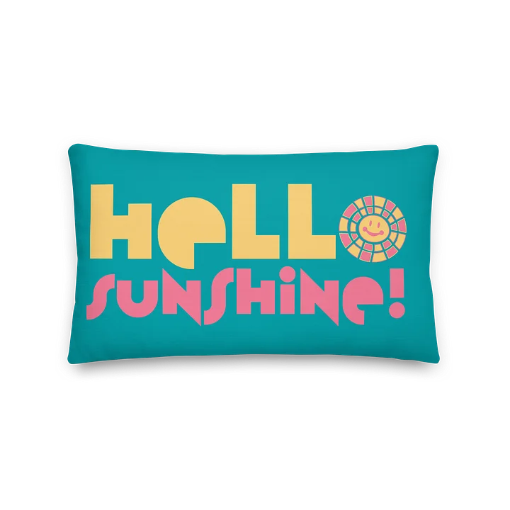 Hello Sunshine Pop Teal Pillow product image (1)
