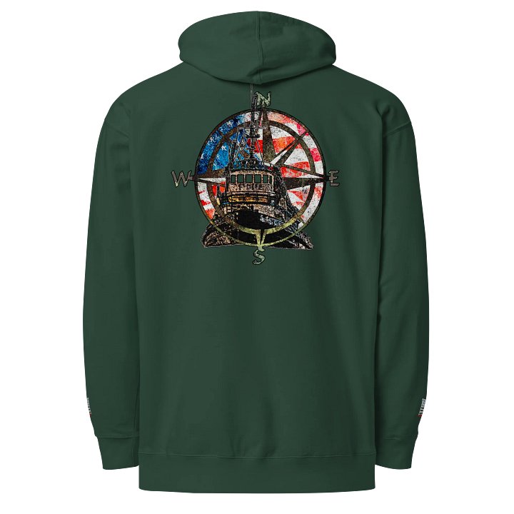 AF- Compass Rose & Tug Pacific Falcon – Maritime Heritage | Twin Anchor Apparel Wheelhouse Watch Line product image (1)