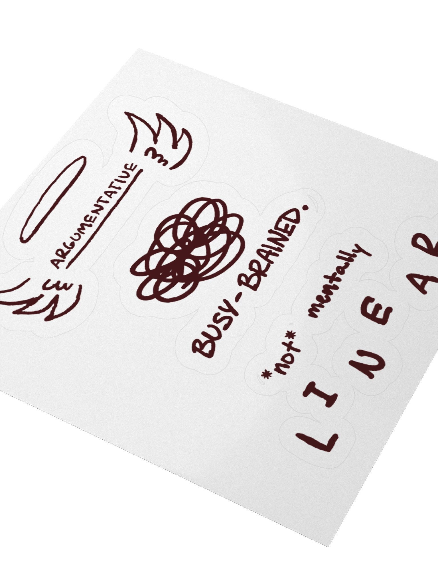 maroon sticker pack #1 product image (8)