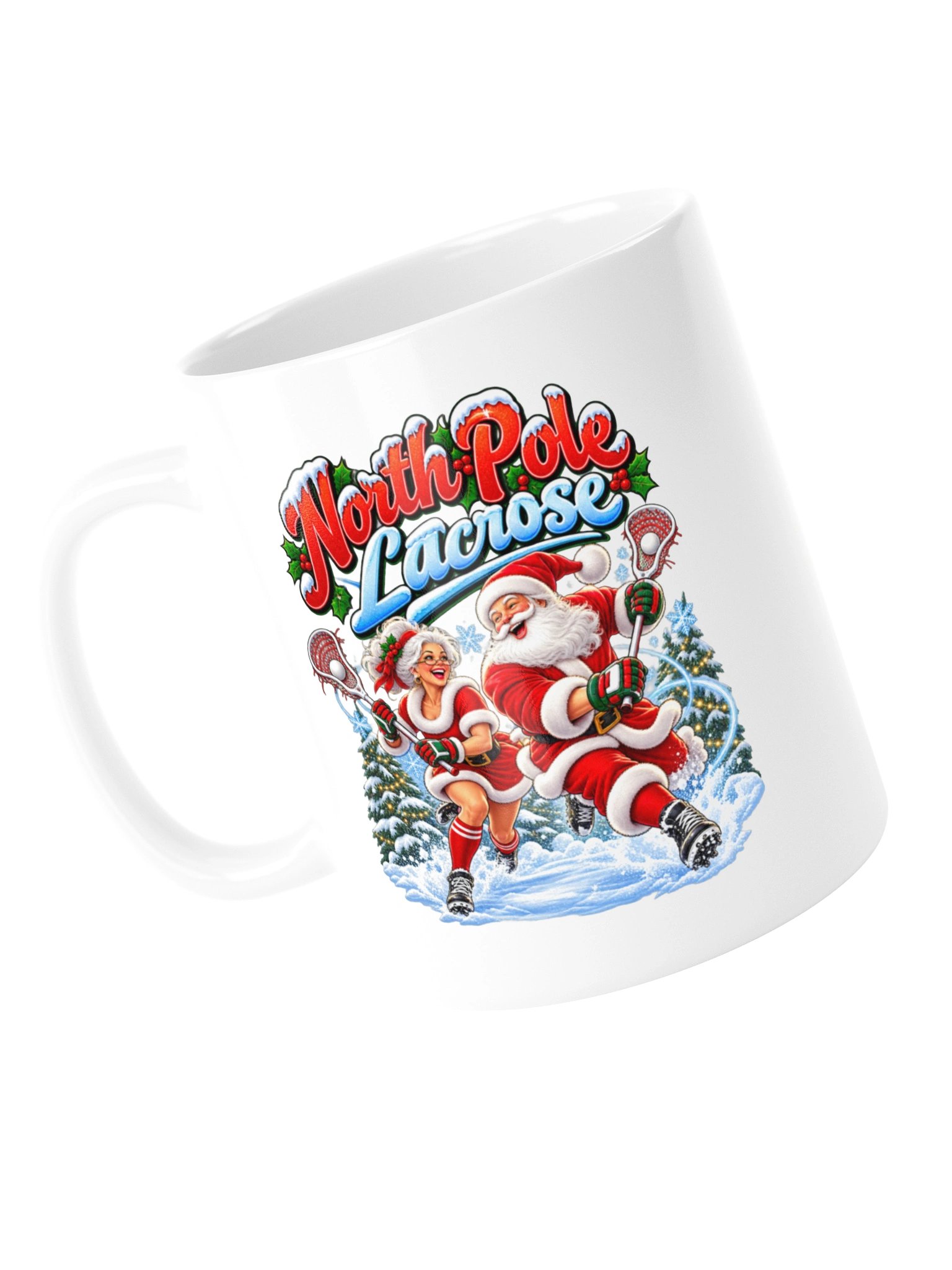 NORTH POLE LACROSSE — SANTA & MRS. CLAUS HIT THE FIELD - MUG product image (14)