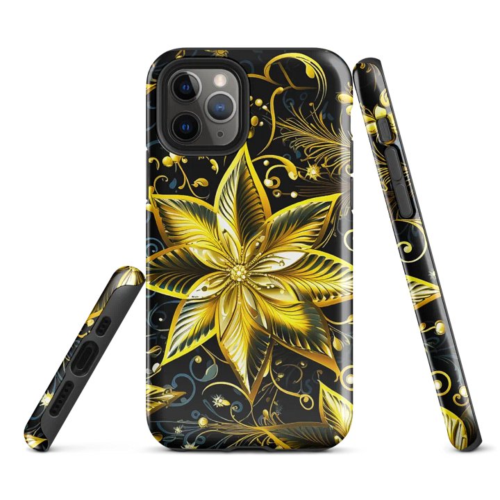 Metallic Gold Flowers Pattern - Luxurious Elegance iPhone Case product image (2)
