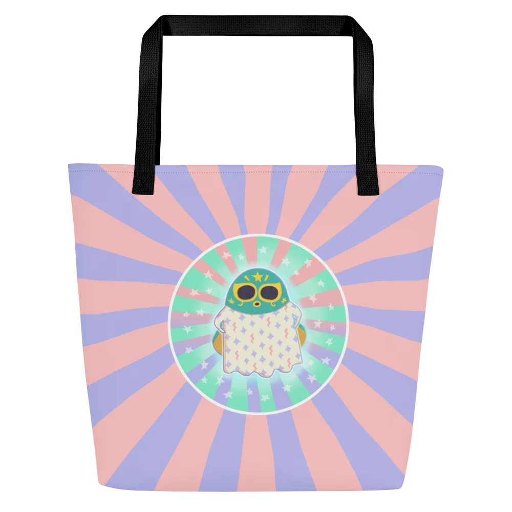 Pastel Little Ghost Luchador - Tote Bag product image (5)