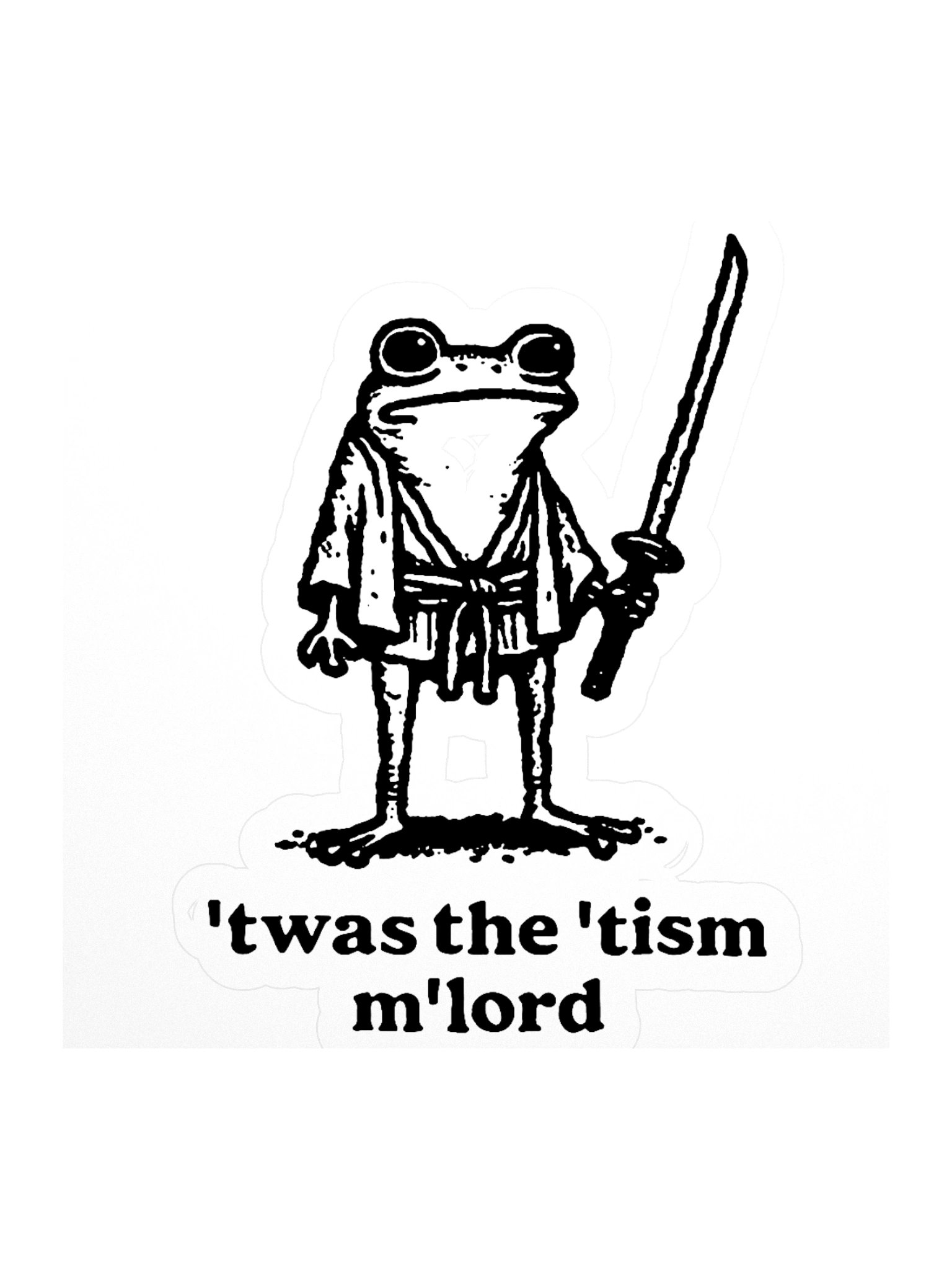 'Twas The 'Tism M'lord Sticker product image (1)