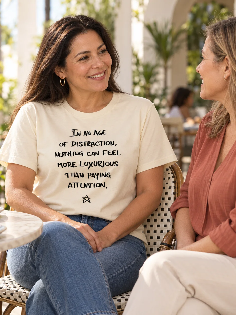 Mindfulness Shirt Intentional Living Tee Be Present Gift Meaningful Statement T Shirt Conscious Living Apparel product image (2)