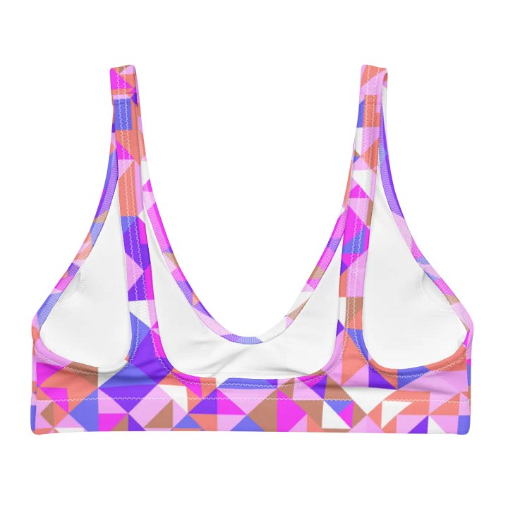 Colorful Vector Patterns Design Padded Bikini Top - v1 product image (1)