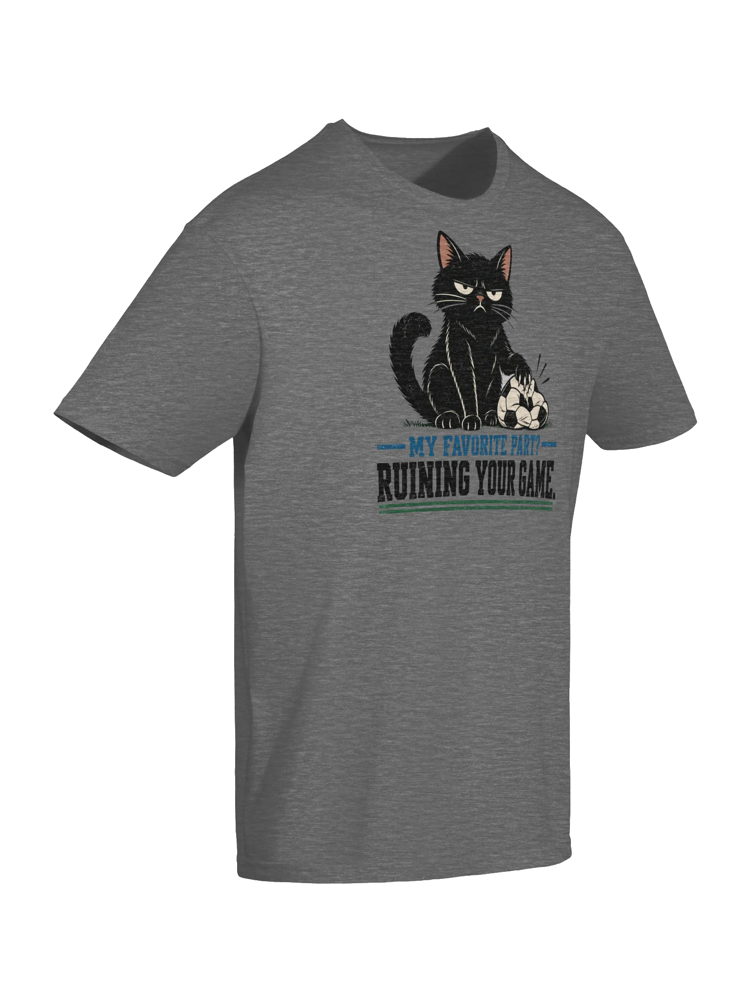 Annoyed Cat Ruining Your Game Soccer Tee product image (6)