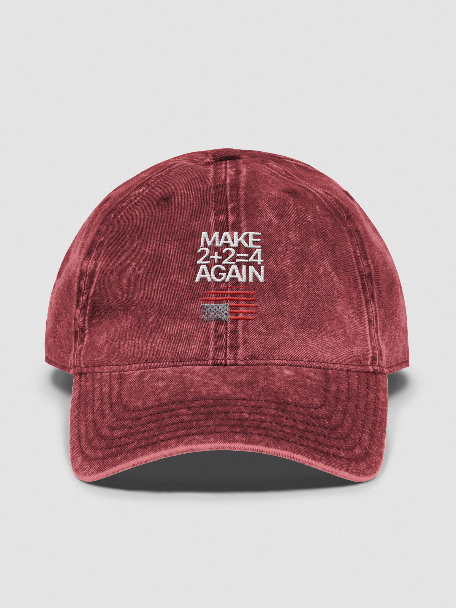 Make 2 + 2 = 4 Again Cap | Maroon product image (1)