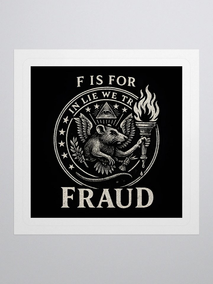 F is for fraud sticker by dark alphabet product image (1)