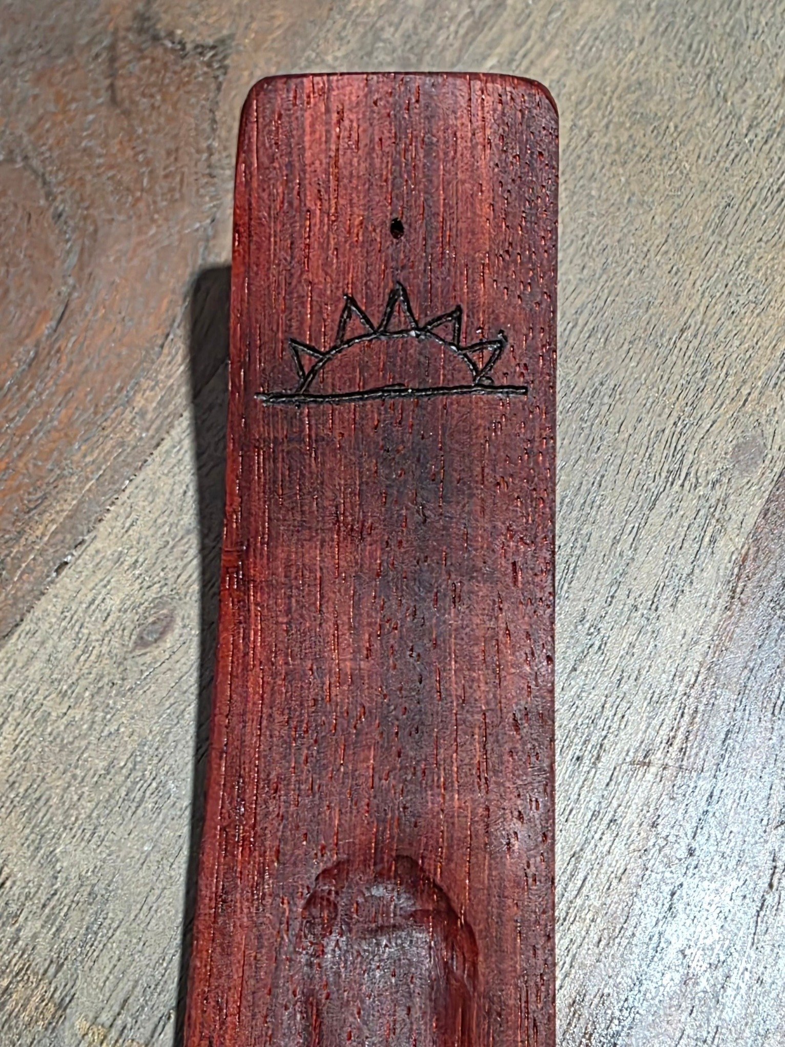 Padauk Sunrise Incense Holder product image (4)