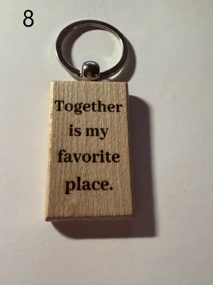 Wooden Engraved Keychains with Sayings & Quotes | Sweet, Sassy, Friendship & Love (5) product image (8)