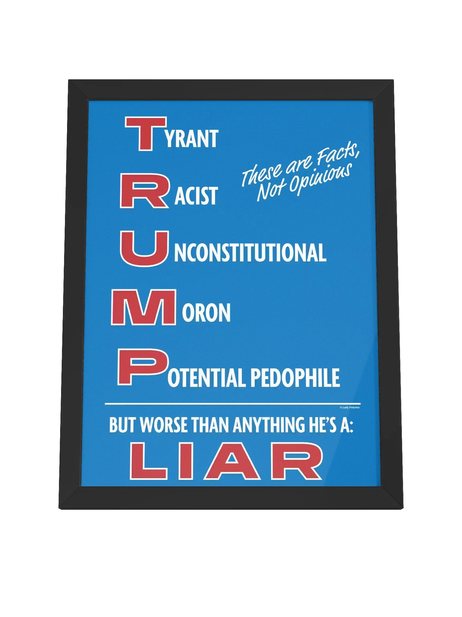 "Trump Sucks" Vibrant Ayous Wood Framed Matte Poster product image (14)