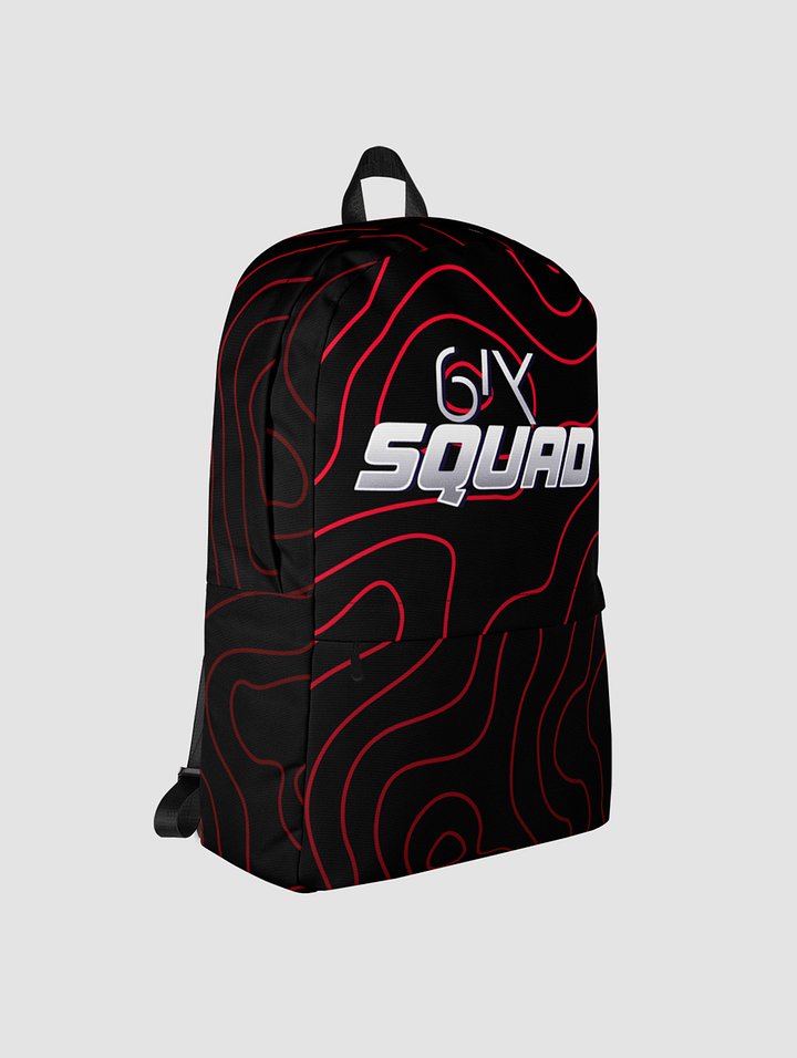 6ix Squad Backpack - Black & Red Topography product image (2)