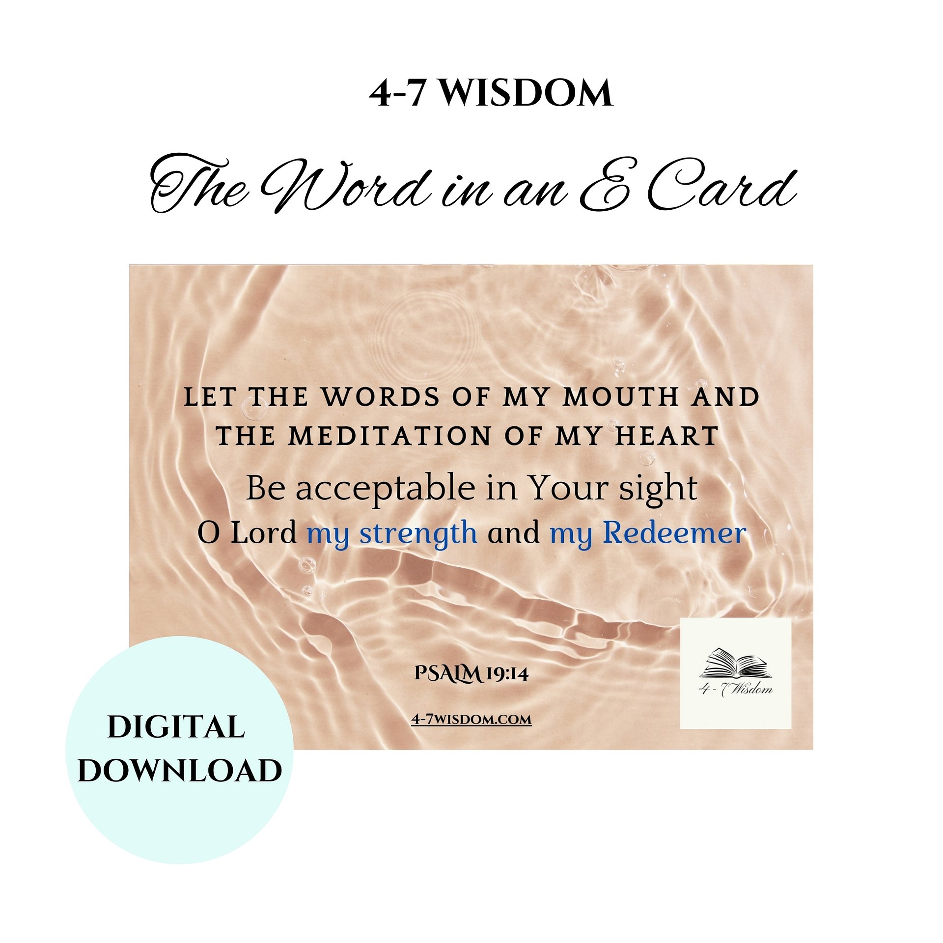 Words & Meditation E Card product image (1)