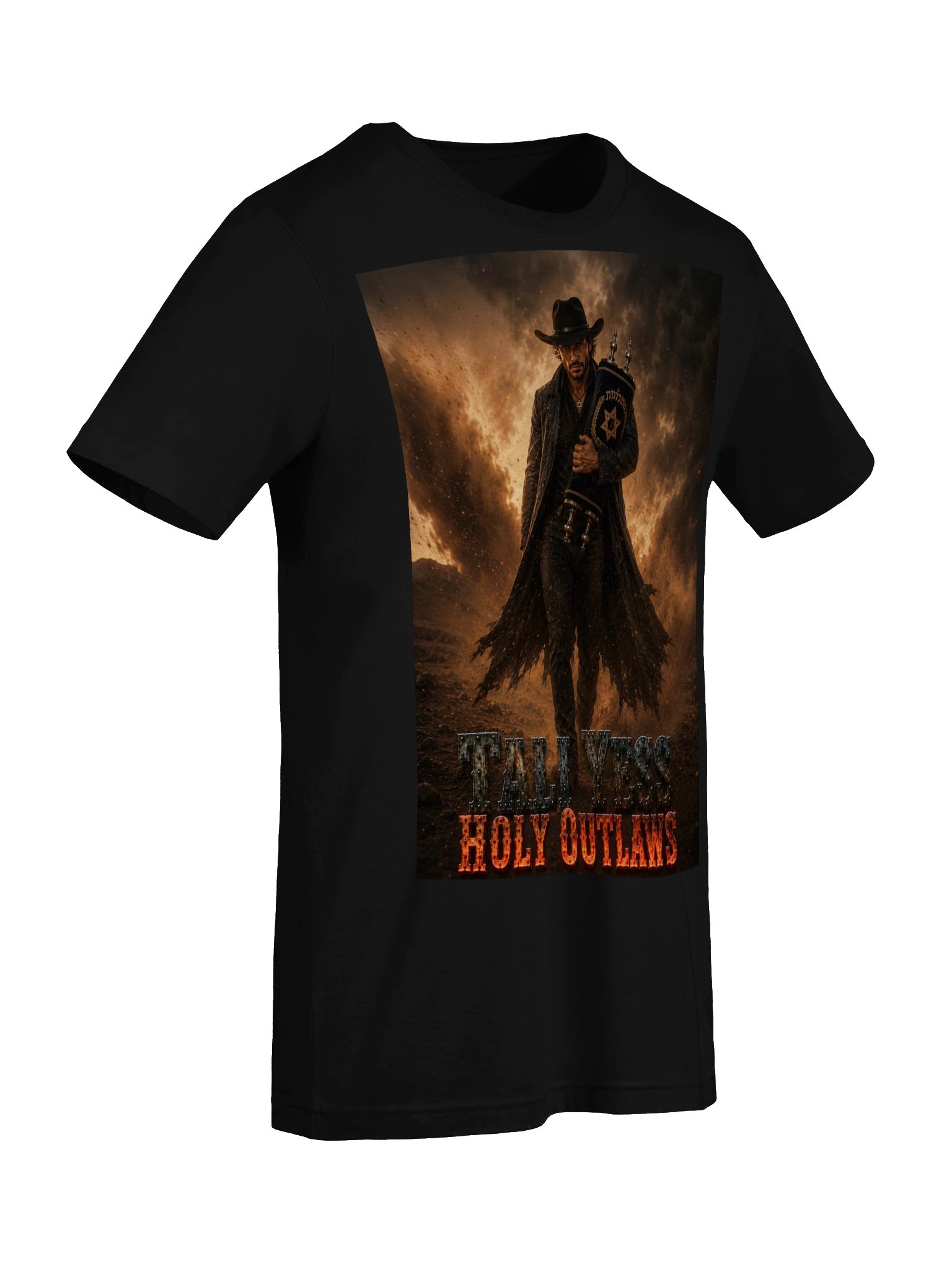 Tali Yess Holy Outlaws — Pose 7 Black T-Shirt product image (7)