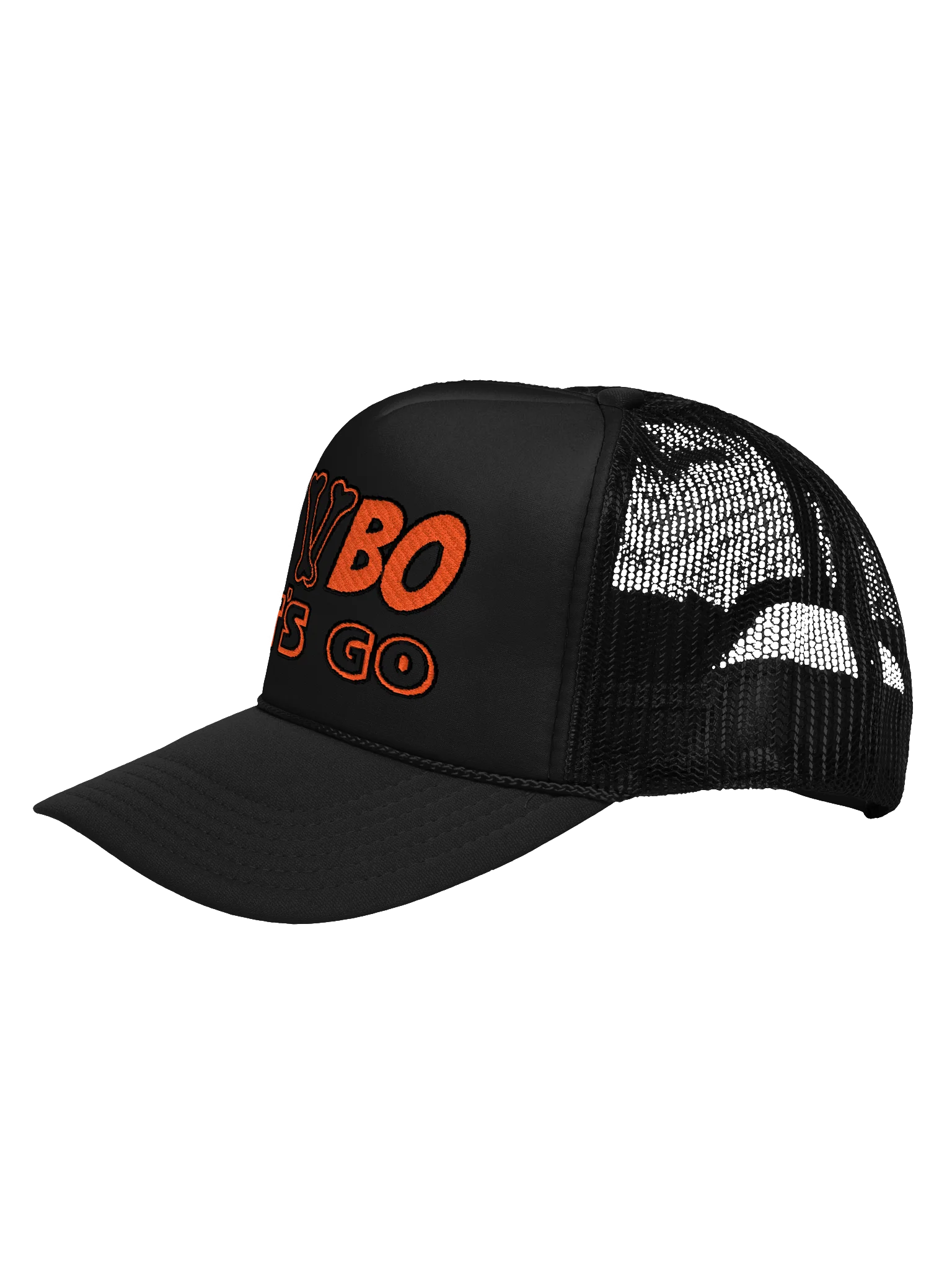 KEVBO "Let’s Go" Black + Orange FOAM Trucker Snapback Hat product image (3)