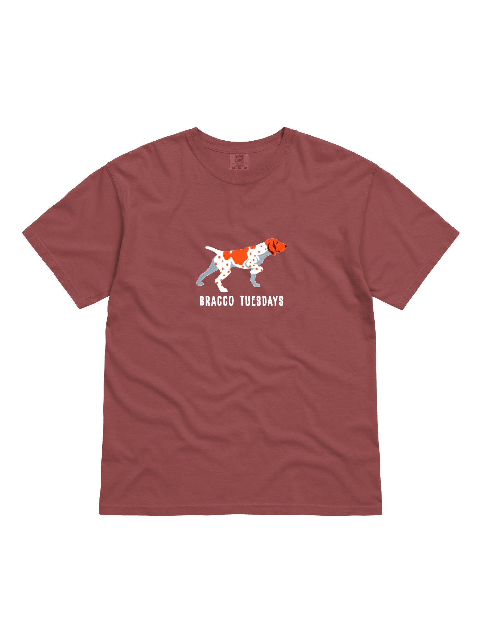 Bracco Tuesdays T-Shirt(Embroidered) of a Bracco Italiano(Red & White) product image (4)