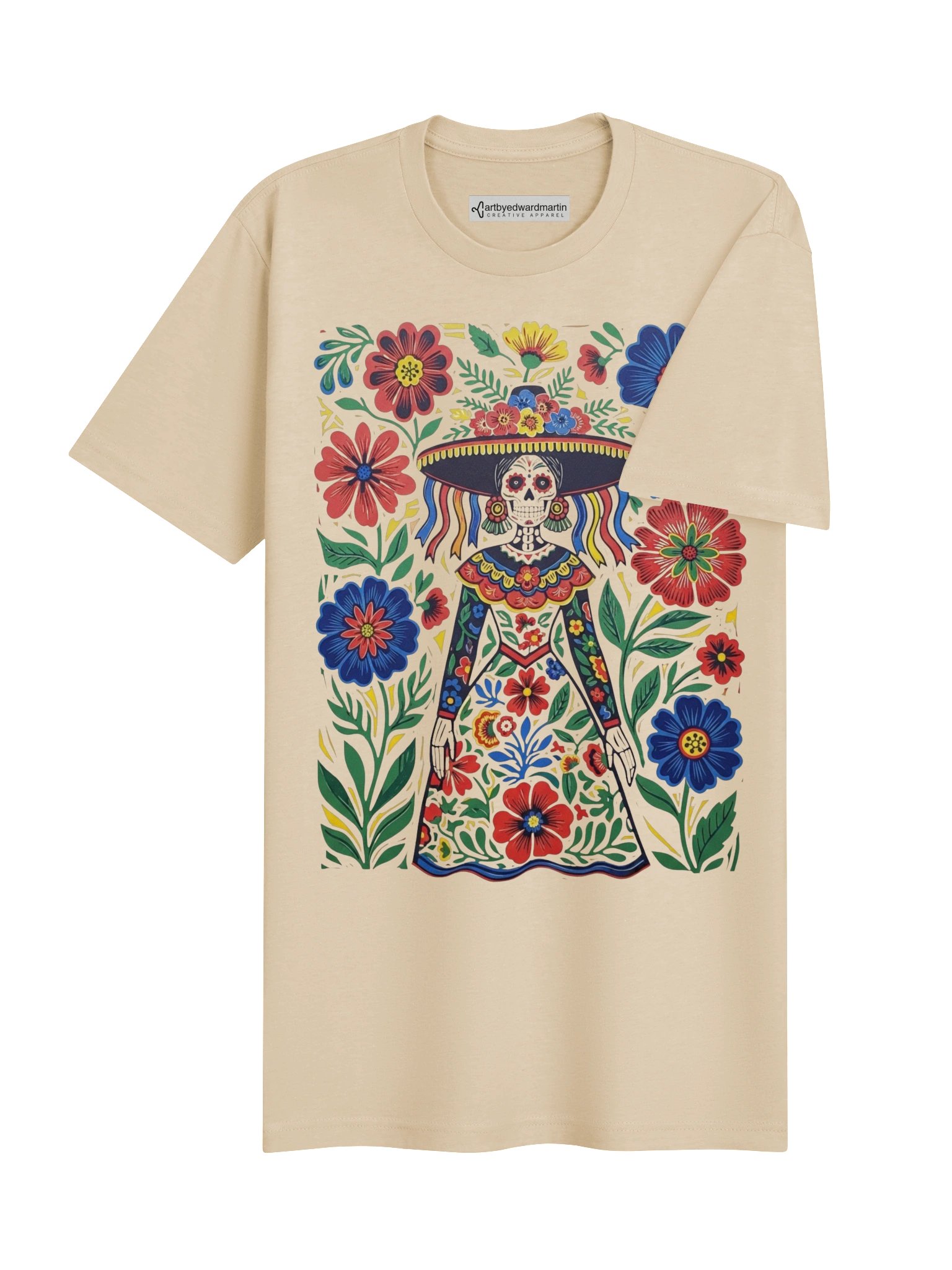 Folkloric Skull Floral T-Shirt product image (10)