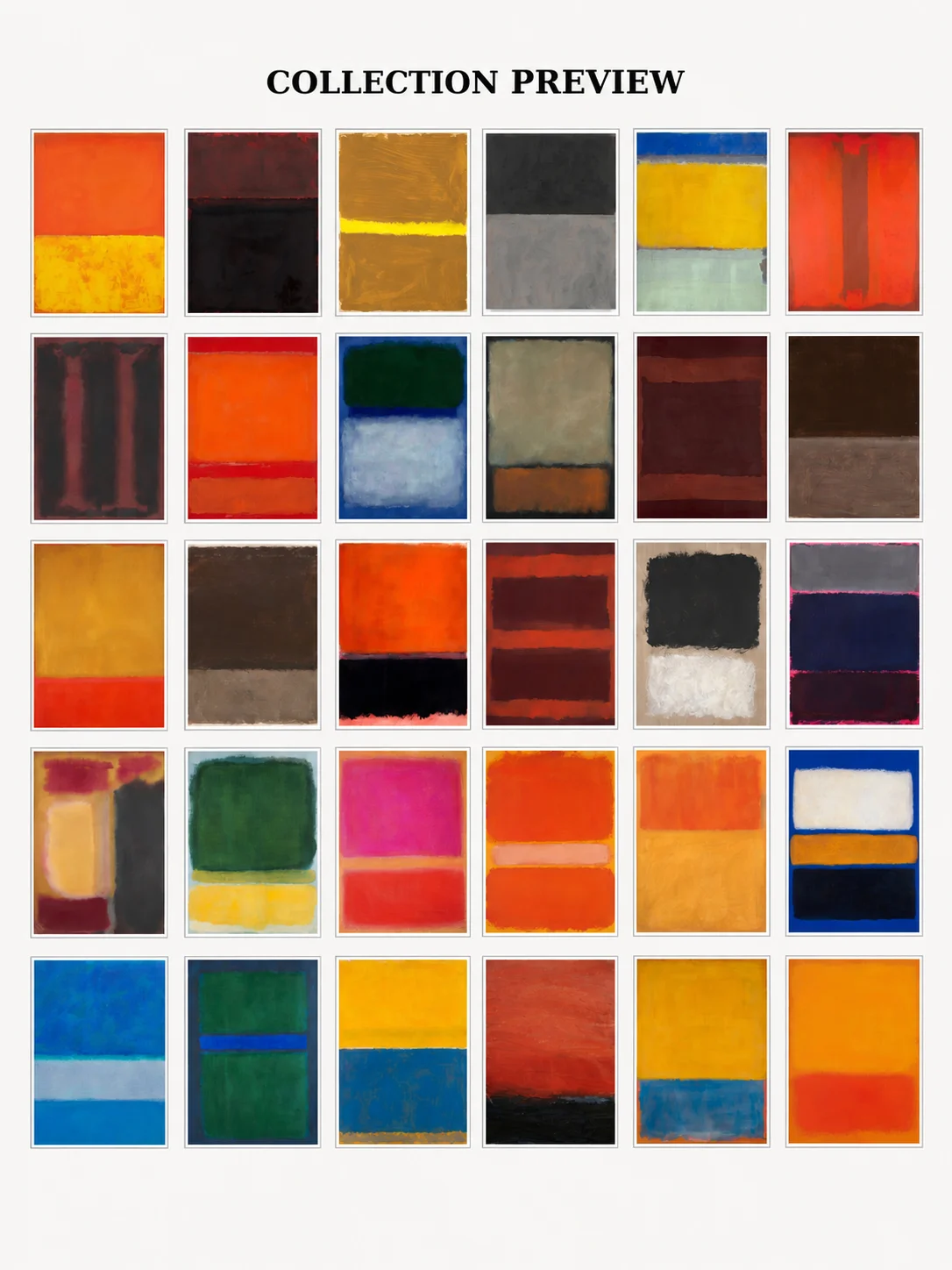 350+ Rothko Color Field Printable Wall Art, Modern Abstract Painting Bundle, Large Statement Gallery Wall Prints, Digital JPG Download product image (2)