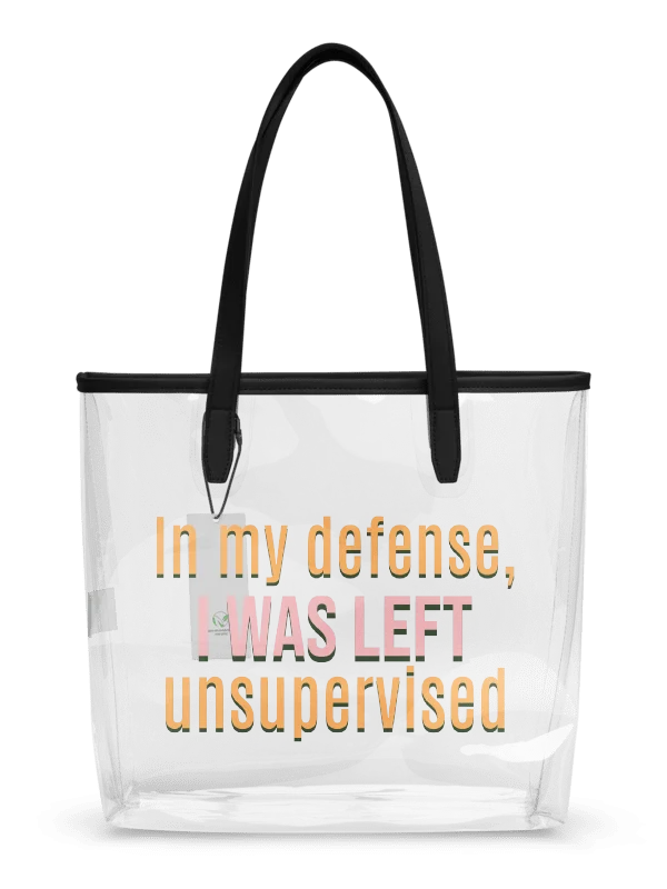 "Unsupervised" Clear Tote Bag product image (1)