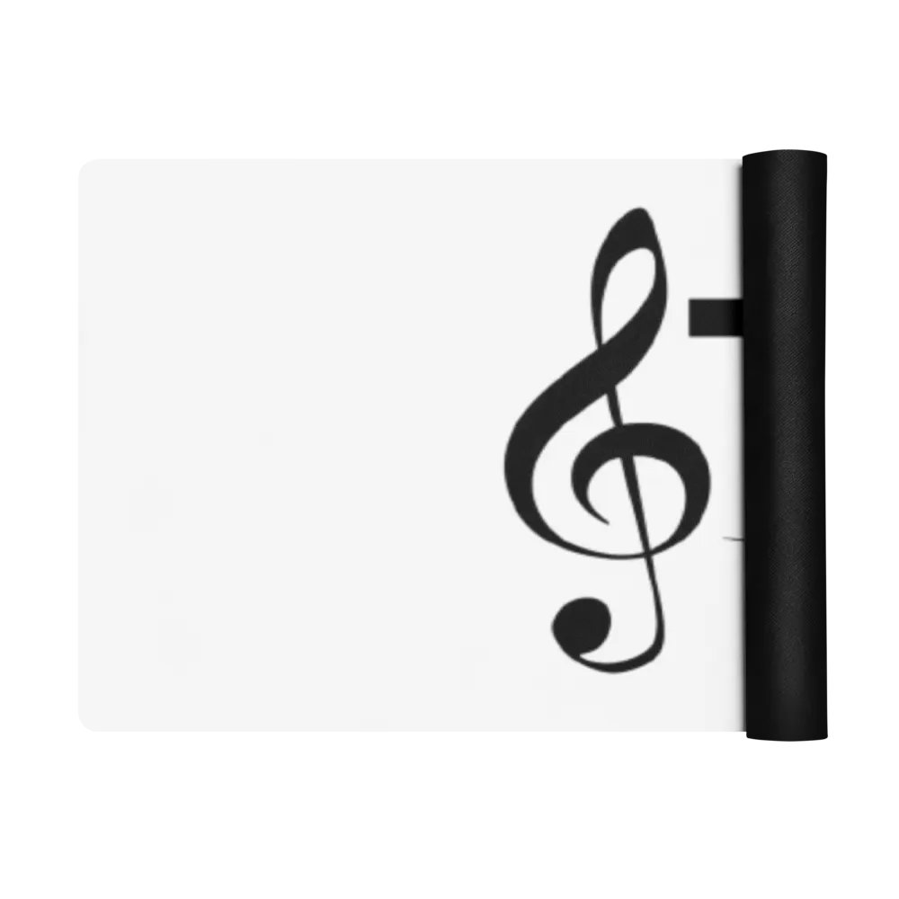 TDS Music White Rubber Yoga Mat with Unique Design - 24x68 inches product image (5)