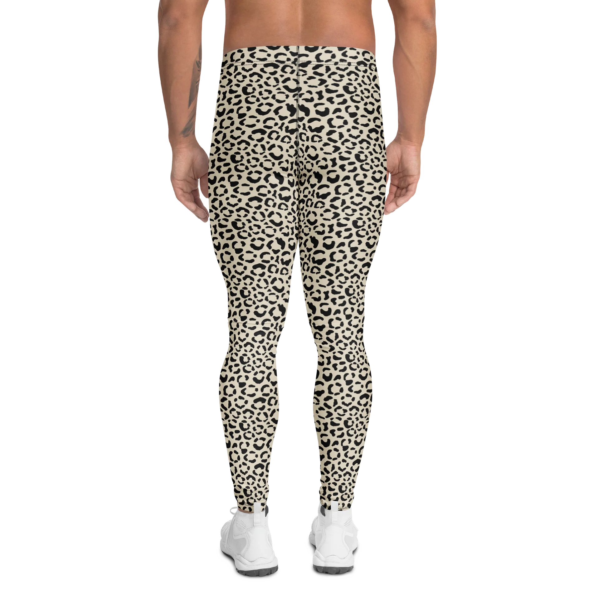 Bold Leopard Pattern Men's Leggings for Activewear product image (2)