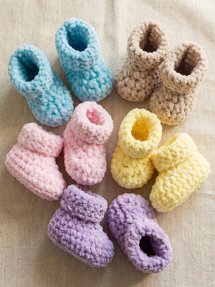 Little Cloud Booties Crochet Pattern product image (1)
