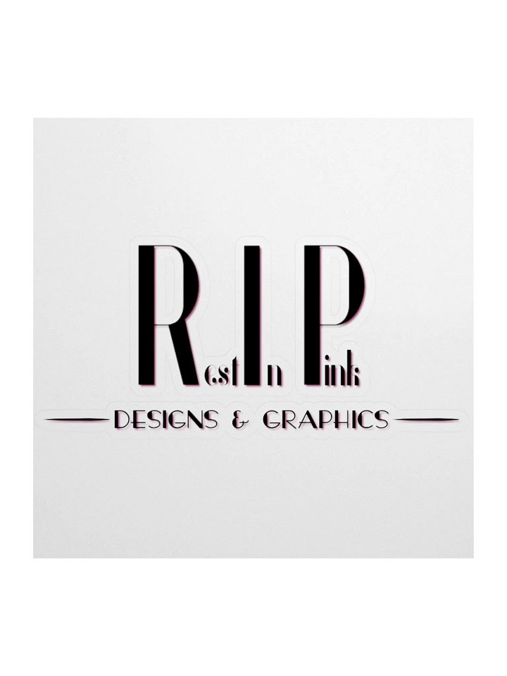 RIP Minimalist Logo Kiss Cut Stickers product image (1)