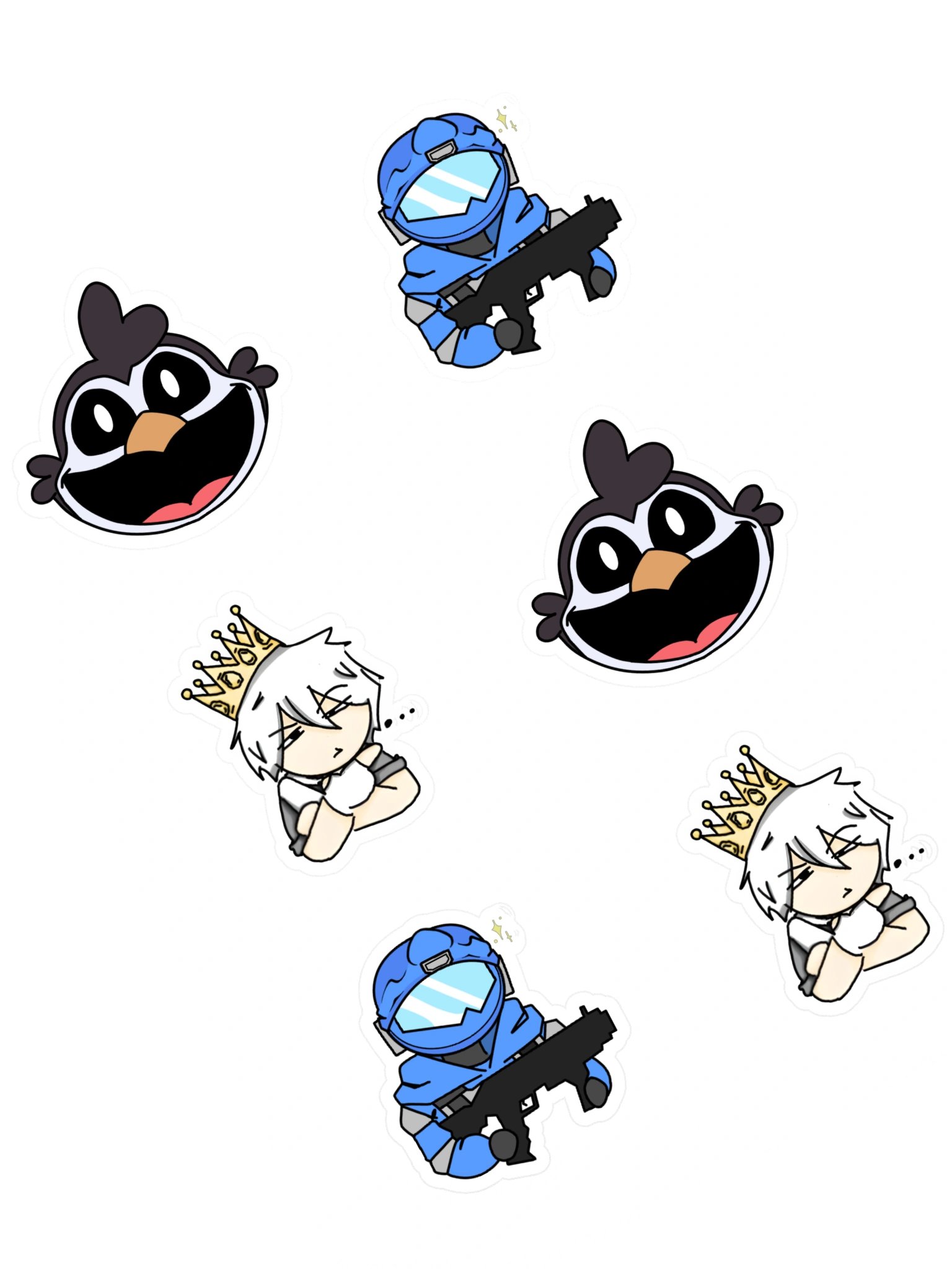 'The Big Three' Kiss Cut Stickers product image (1)