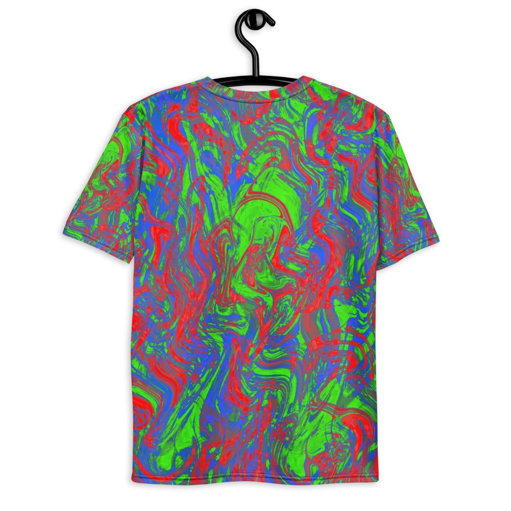 Techno Pattern T-Shirt in Red, Green, Blue, and Purple product image (9)