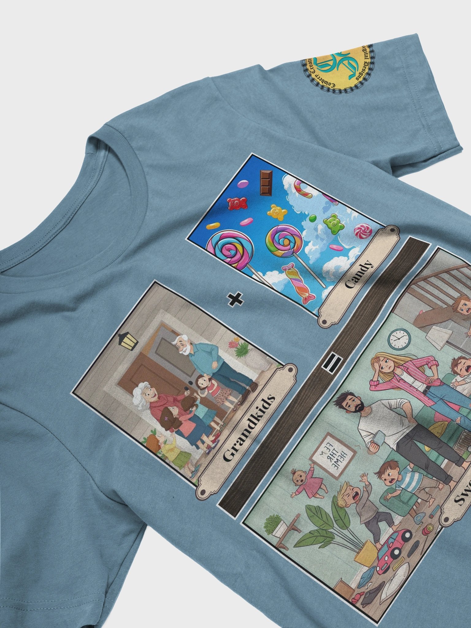 Grandkids + Candy = Sweet Revenge (Both) Bella+Canvas Supersoft T-Shirt Colors (3) product image (3)